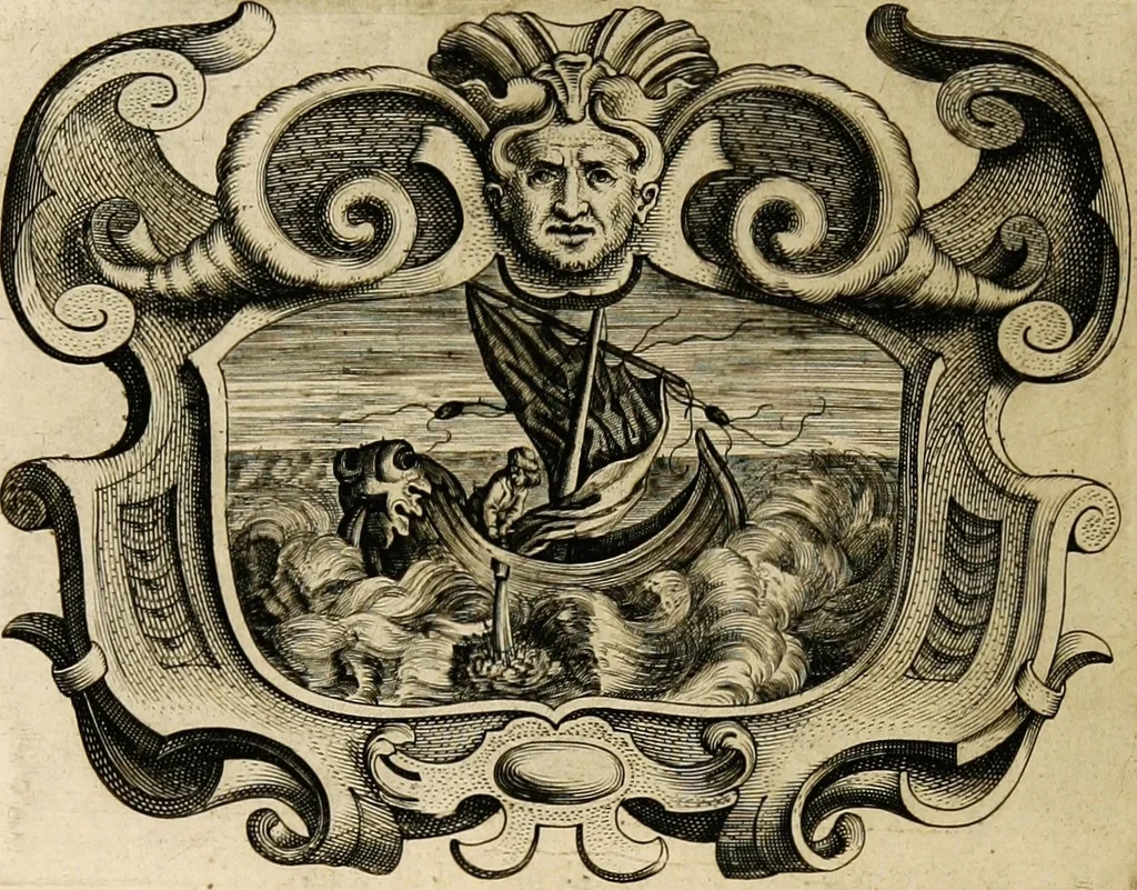 An illustration from Imago primi saeculi Societatis Iesu, 1640, leaf 958