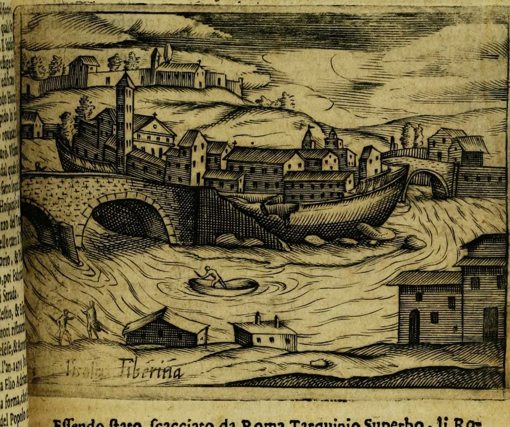 An illustration from Le cose marauigliose dell' alma citta di Roma: doue si tratta delle chiese,stationi, relique et corpi santi : con la guida romana : i nomi de sommi pontefici, imperatori et altri principi, Christiani, con le prencipal' poste d'Italia, 1625, leaf 109