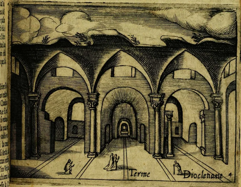 An illustration from Le cose marauigliose dell' alma citta di Roma: doue si tratta delle chiese,stationi, relique et corpi santi : con la guida romana : i nomi de sommi pontefici, imperatori et altri principi, Christiani, con le prencipal' poste d'Italia, 1625, leaf 113