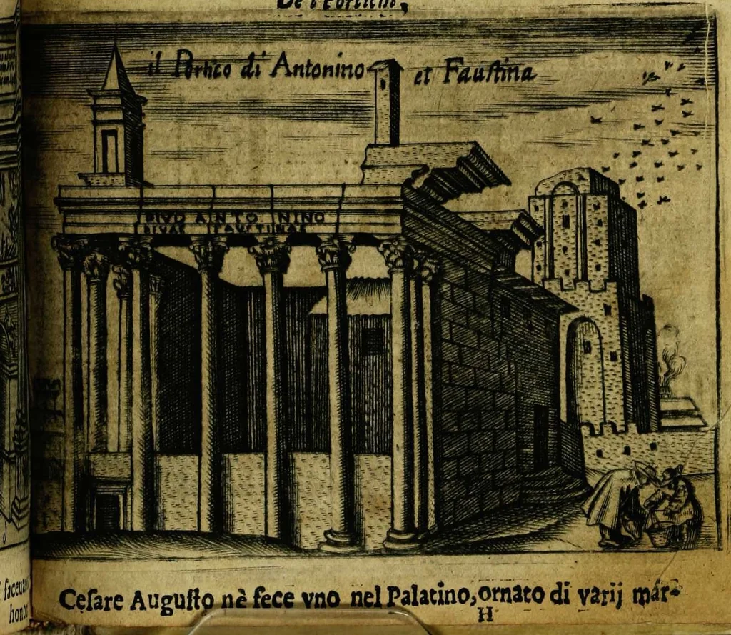 An illustration from Le cose marauigliose dell' alma citta di Roma: doue si tratta delle chiese,stationi, relique et corpi santi : con la guida romana : i nomi de sommi pontefici, imperatori et altri principi, Christiani, con le prencipal' poste d'Italia, 1625, leaf 119