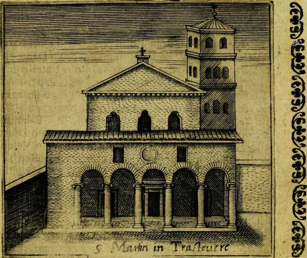 An illustration from Le cose marauigliose dell' alma citta di Roma: doue si tratta delle chiese,stationi, relique et corpi santi : con la guida romana : i nomi de sommi pontefici, imperatori et altri principi, Christiani, con le prencipal' poste d'Italia, 1625, leaf 31