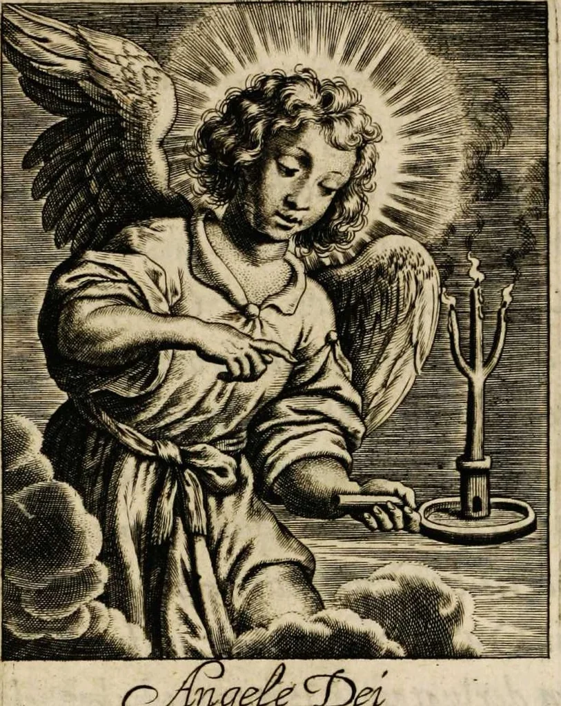 An illustration from Sacrum sanctuarium crucis et patientiae crucifixorum et cruciferorum, emblematicis imaginibus laborantium et aegrotantium ornatum: artifices gloriosi nouae artis bene viuendi et moriendi secundum rationem regulae et circini, 1634, leaf 17