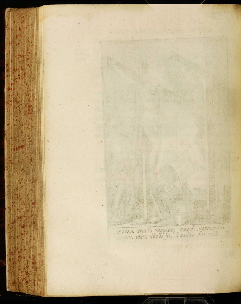 An illustration from Sacrum sanctuarium crucis et patientiae crucifixorum et cruciferorum, emblematicis imaginibus laborantium et aegrotantium ornatum: artifices gloriosi nouae artis bene viuendi et moriendi secundum rationem regulae et circini, 1634, leaf 368
