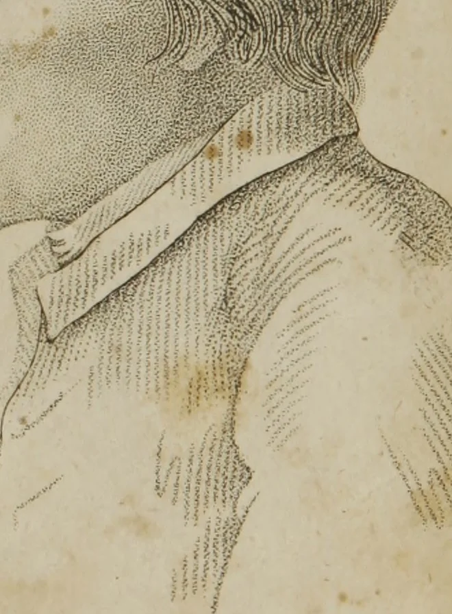An illustration from The pocket Lavater, or, The science of physiognomy : to which is added, an inquiry into the analogy existing between brute and human physiognomy, from the Italian of Porta : embellished with 44 copperplate heads, 1817, leaf 99