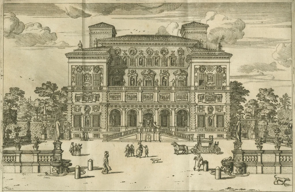 An illustration from Villa Borghese fuori di Porta Pinciana, 1650, leaf 44