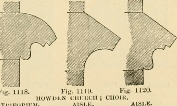 An illustration from An encyclopaedia of architecture, historical, theoretical, & practical. New ed., rev., portions rewritten, and with additions by Wyatt Papworth, 1888, leaf 1002
