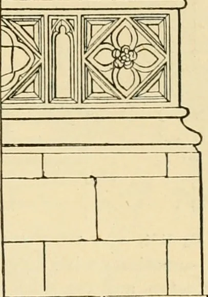 An illustration from An encyclopaedia of architecture, historical, theoretical, & practical. New ed., rev., portions rewritten, and with additions by Wyatt Papworth, 1888, leaf 1004