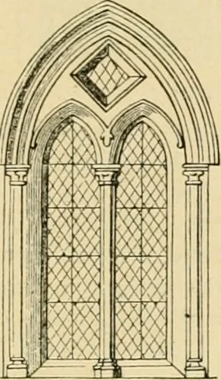An illustration from An encyclopaedia of architecture, historical, theoretical, & practical. New ed., rev., portions rewritten, and with additions by Wyatt Papworth, 1888, leaf 1010
