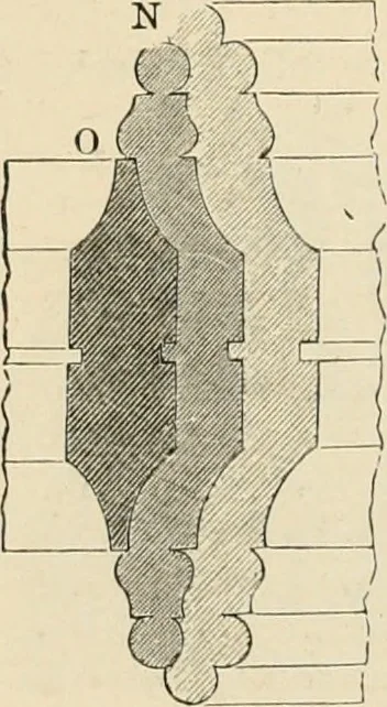 An illustration from An encyclopaedia of architecture, historical, theoretical, & practical. New ed., rev., portions rewritten, and with additions by Wyatt Papworth, 1888, leaf 1011