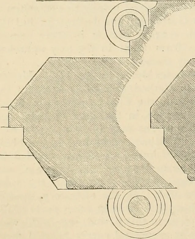 An illustration from An encyclopaedia of architecture, historical, theoretical, & practical. New ed., rev., portions rewritten, and with additions by Wyatt Papworth, 1888, leaf 1011