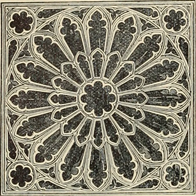 An illustration from An encyclopaedia of architecture, historical, theoretical, & practical. New ed., rev., portions rewritten, and with additions by Wyatt Papworth, 1888, leaf 1015