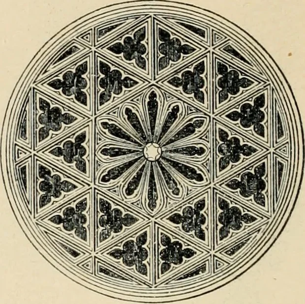 An illustration from An encyclopaedia of architecture, historical, theoretical, & practical. New ed., rev., portions rewritten, and with additions by Wyatt Papworth, 1888, leaf 1015