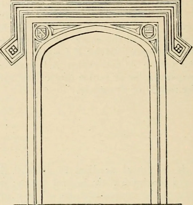 An illustration from An encyclopaedia of architecture, historical, theoretical, & practical. New ed., rev., portions rewritten, and with additions by Wyatt Papworth, 1888, leaf 1019