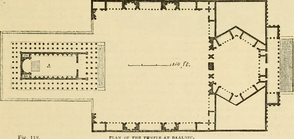 An illustration from An encyclopaedia of architecture, historical, theoretical, & practical. New ed., rev., portions rewritten, and with additions by Wyatt Papworth, 1888, leaf 102