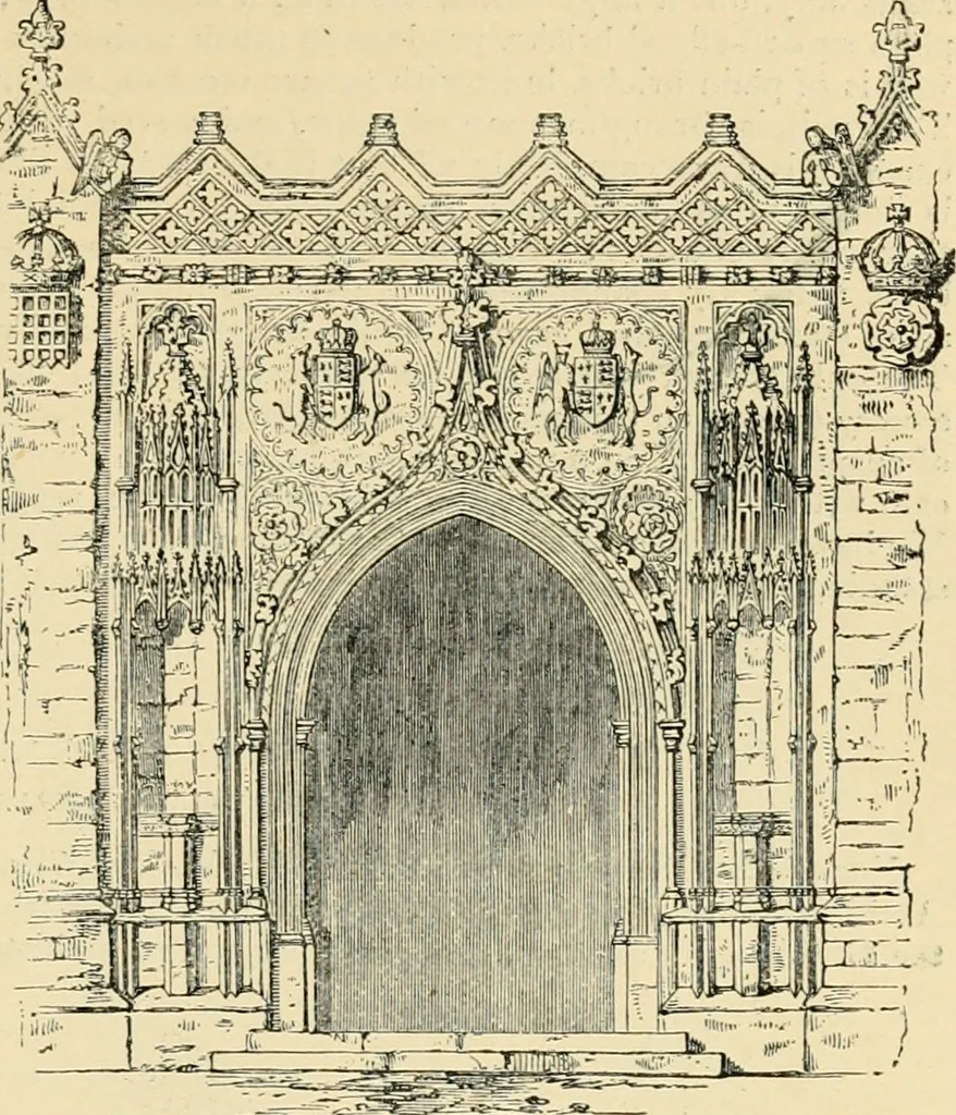 An illustration from An encyclopaedia of architecture, historical, theoretical, & practical. New ed., rev., portions rewritten, and with additions by Wyatt Papworth, 1888, leaf 1020