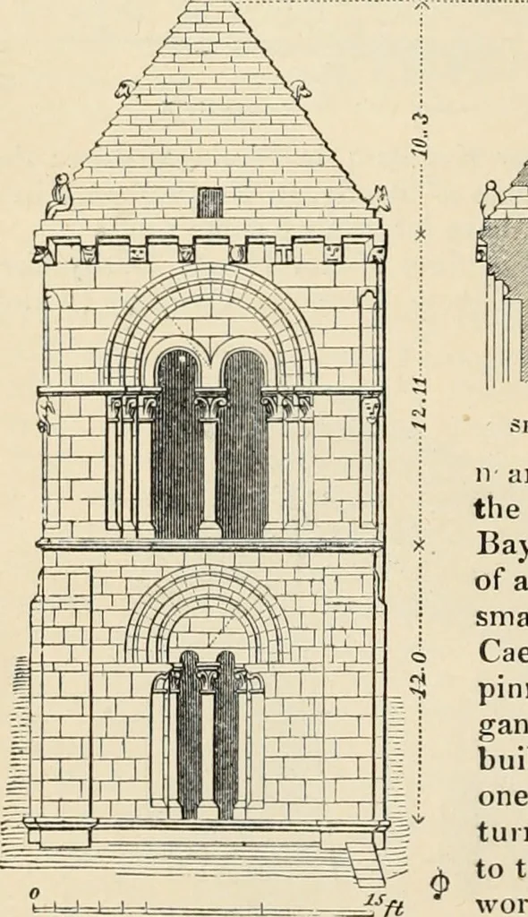 An illustration from An encyclopaedia of architecture, historical, theoretical, & practical. New ed., rev., portions rewritten, and with additions by Wyatt Papworth, 1888, leaf 1021