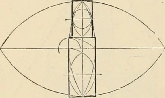 An illustration from An encyclopaedia of architecture, historical, theoretical, & practical. New ed., rev., portions rewritten, and with additions by Wyatt Papworth, 1888, leaf 1035