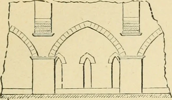An illustration from An encyclopaedia of architecture, historical, theoretical, & practical. New ed., rev., portions rewritten, and with additions by Wyatt Papworth, 1888, leaf 1046