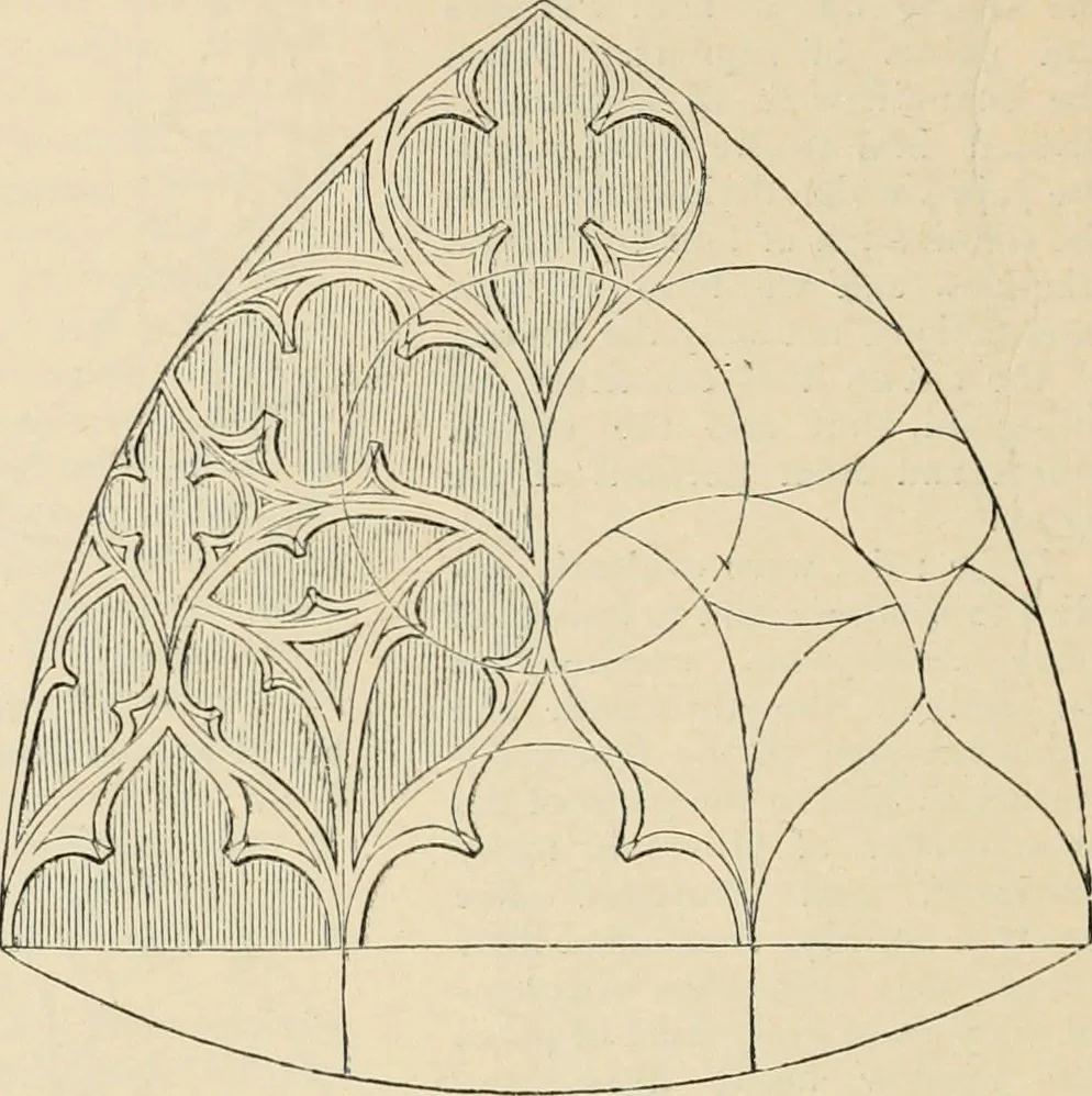 An illustration from An encyclopaedia of architecture, historical, theoretical, & practical. New ed., rev., portions rewritten, and with additions by Wyatt Papworth, 1888, leaf 1051