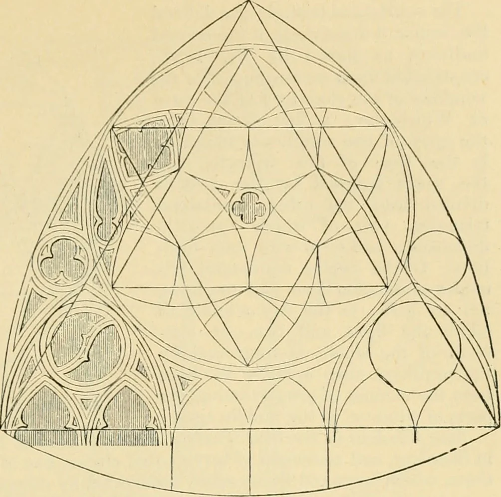An illustration from An encyclopaedia of architecture, historical, theoretical, & practical. New ed., rev., portions rewritten, and with additions by Wyatt Papworth, 1888, leaf 1052
