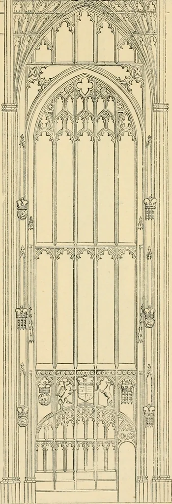 An illustration from An encyclopaedia of architecture, historical, theoretical, & practical. New ed., rev., portions rewritten, and with additions by Wyatt Papworth, 1888, leaf 1066