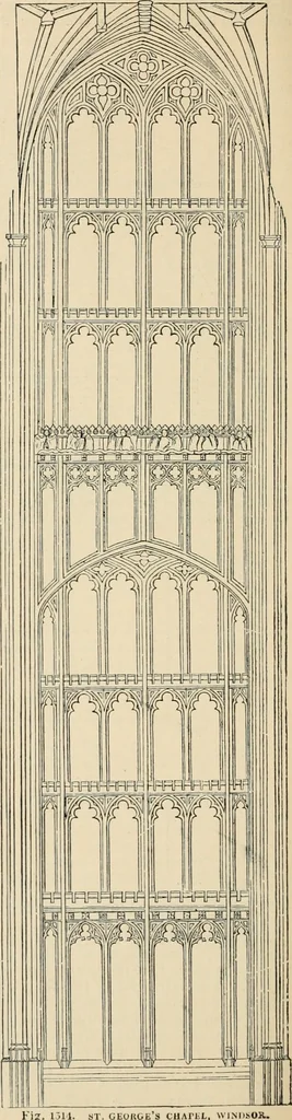 An illustration from An encyclopaedia of architecture, historical, theoretical, & practical. New ed., rev., portions rewritten, and with additions by Wyatt Papworth, 1888, leaf 1071