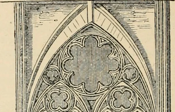 An illustration from An encyclopaedia of architecture, historical, theoretical, & practical. New ed., rev., portions rewritten, and with additions by Wyatt Papworth, 1888, leaf 1081