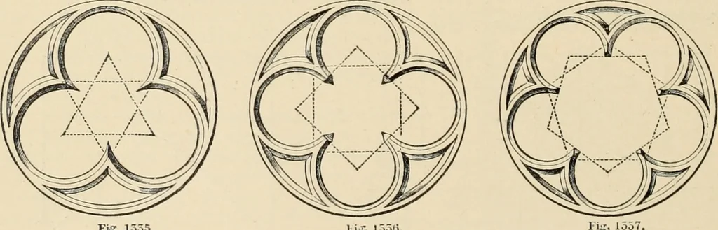 An illustration from An encyclopaedia of architecture, historical, theoretical, & practical. New ed., rev., portions rewritten, and with additions by Wyatt Papworth, 1888, leaf 1083