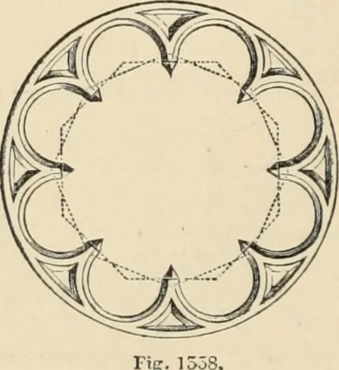 An illustration from An encyclopaedia of architecture, historical, theoretical, & practical. New ed., rev., portions rewritten, and with additions by Wyatt Papworth, 1888, leaf 1083