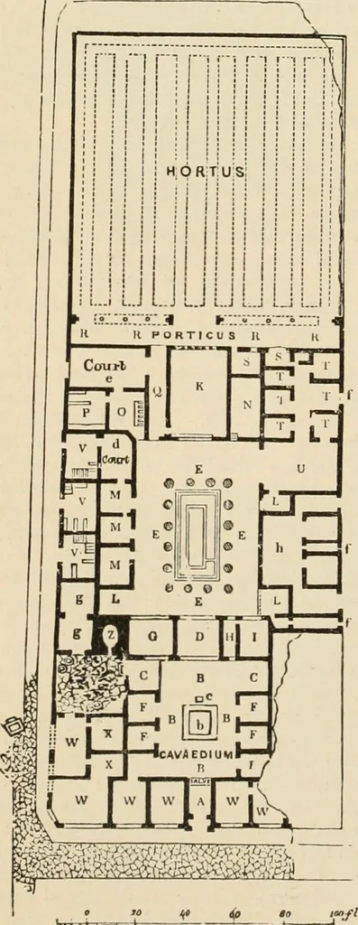 An illustration from An encyclopaedia of architecture, historical, theoretical, & practical. New ed., rev., portions rewritten, and with additions by Wyatt Papworth, 1888, leaf 123