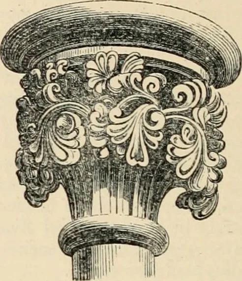 An illustration from An encyclopaedia of architecture, historical, theoretical, & practical. New ed., rev., portions rewritten, and with additions by Wyatt Papworth, 1888, leaf 1255