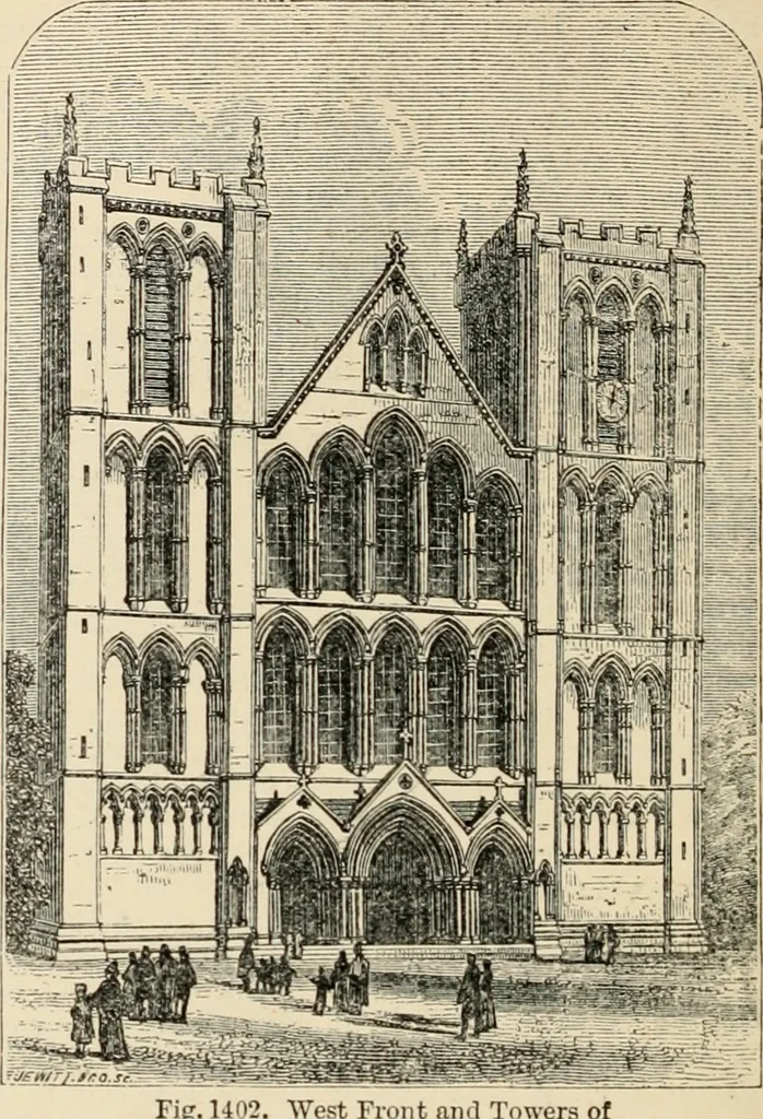 An illustration from An encyclopaedia of architecture, historical, theoretical, & practical. New ed., rev., portions rewritten, and with additions by Wyatt Papworth, 1888, leaf 1293