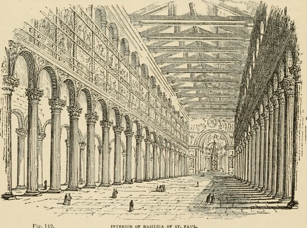 An illustration from An encyclopaedia of architecture, historical, theoretical, & practical. New ed., rev., portions rewritten, and with additions by Wyatt Papworth, 1888, leaf 131