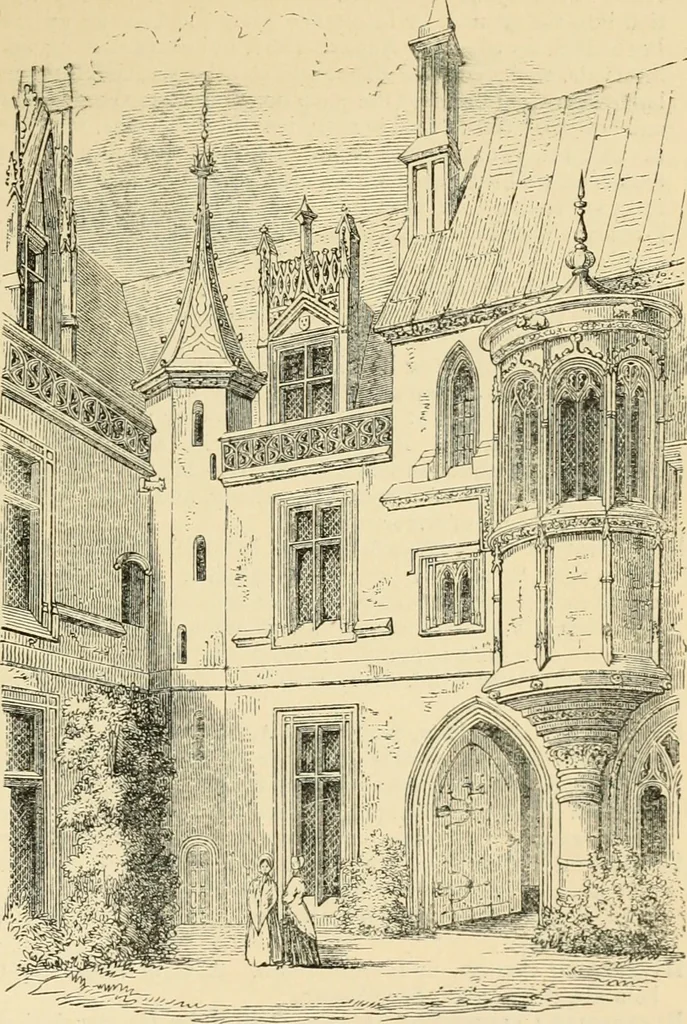 An illustration from An encyclopaedia of architecture, historical, theoretical, & practical. New ed., rev., portions rewritten, and with additions by Wyatt Papworth, 1888, leaf 1316
