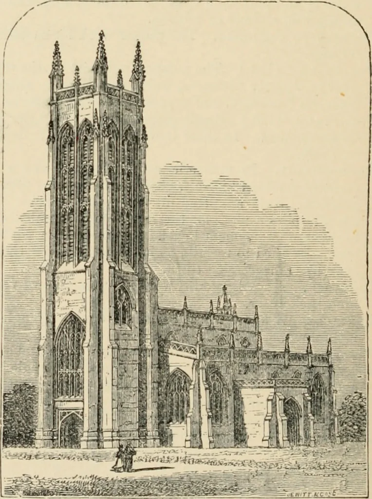 An illustration from An encyclopaedia of architecture, historical, theoretical, & practical. New ed., rev., portions rewritten, and with additions by Wyatt Papworth, 1888, leaf 1357