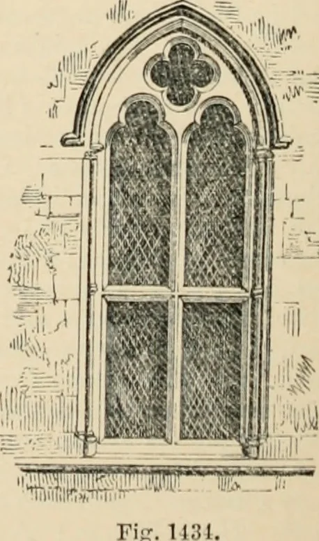 An illustration from An encyclopaedia of architecture, historical, theoretical, & practical. New ed., rev., portions rewritten, and with additions by Wyatt Papworth, 1888, leaf 1361
