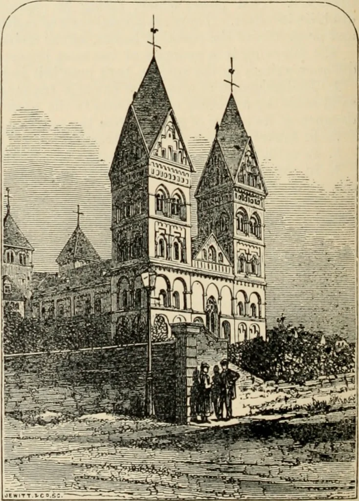 An illustration from An encyclopaedia of architecture, historical, theoretical, & practical. New ed., rev., portions rewritten, and with additions by Wyatt Papworth, 1888, leaf 1371