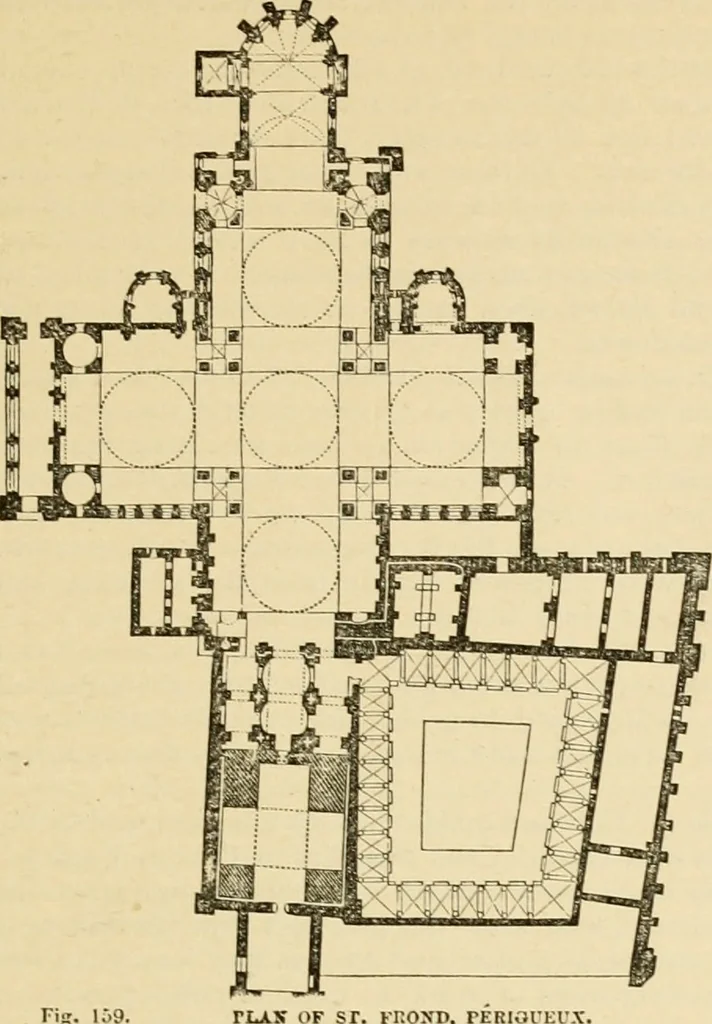 An illustration from An encyclopaedia of architecture, historical, theoretical, & practical. New ed., rev., portions rewritten, and with additions by Wyatt Papworth, 1888, leaf 146