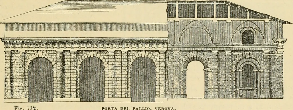 An illustration from An encyclopaedia of architecture, historical, theoretical, & practical. New ed., rev., portions rewritten, and with additions by Wyatt Papworth, 1888, leaf 168
