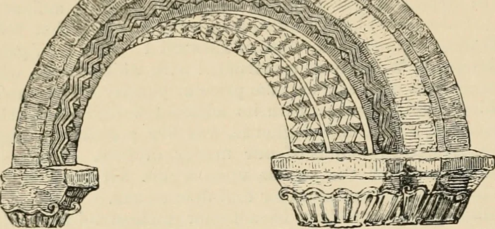 An illustration from An encyclopaedia of architecture, historical, theoretical, & practical. New ed., rev., portions rewritten, and with additions by Wyatt Papworth, 1888, leaf 189