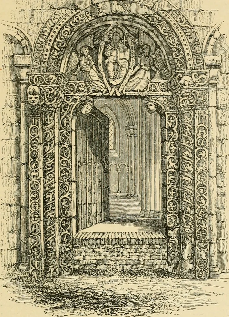 An illustration from An encyclopaedia of architecture, historical, theoretical, & practical. New ed., rev., portions rewritten, and with additions by Wyatt Papworth, 1888, leaf 194