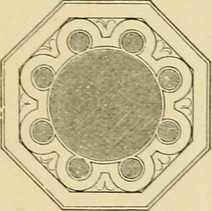 An illustration from An encyclopaedia of architecture, historical, theoretical, & practical. New ed., rev., portions rewritten, and with additions by Wyatt Papworth, 1888, leaf 198