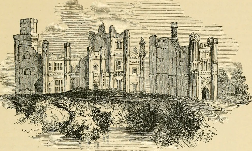 An illustration from An encyclopaedia of architecture, historical, theoretical, & practical. New ed., rev., portions rewritten, and with additions by Wyatt Papworth, 1888, leaf 206