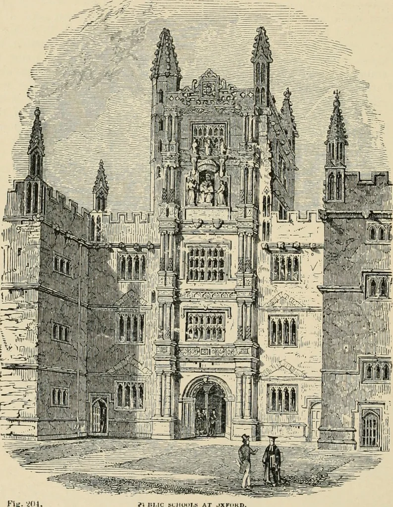 An illustration from An encyclopaedia of architecture, historical, theoretical, & practical. New ed., rev., portions rewritten, and with additions by Wyatt Papworth, 1888, leaf 223