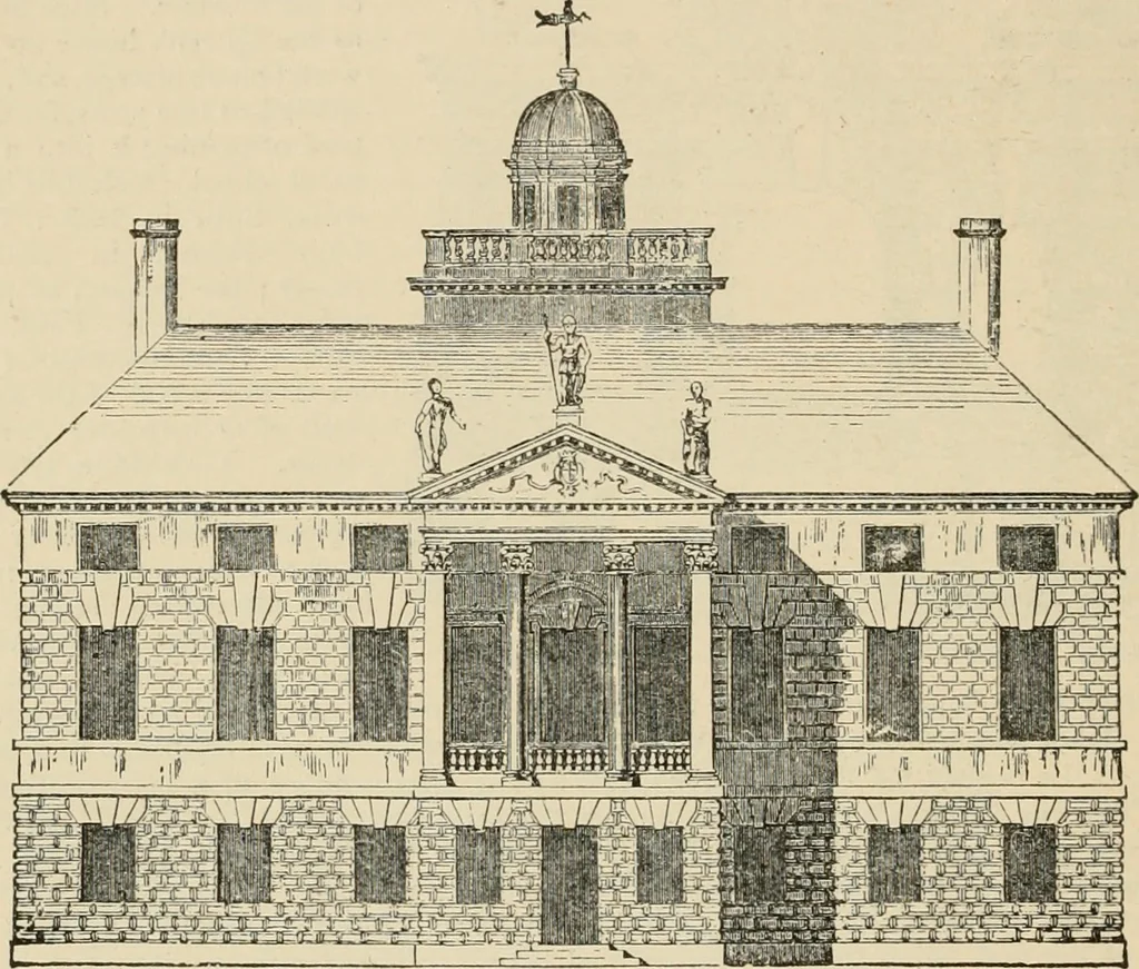An illustration from An encyclopaedia of architecture, historical, theoretical, & practical. New ed., rev., portions rewritten, and with additions by Wyatt Papworth, 1888, leaf 231