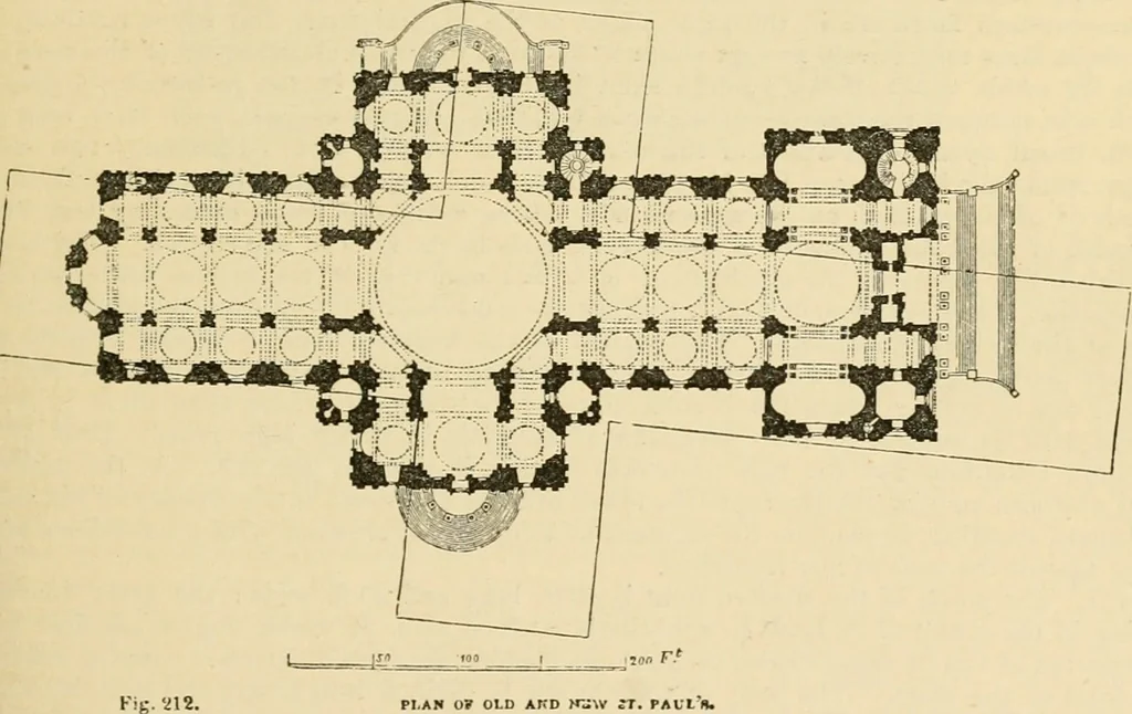 An illustration from An encyclopaedia of architecture, historical, theoretical, & practical. New ed., rev., portions rewritten, and with additions by Wyatt Papworth, 1888, leaf 232