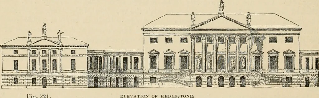 An illustration from An encyclopaedia of architecture, historical, theoretical, & practical. New ed., rev., portions rewritten, and with additions by Wyatt Papworth, 1888, leaf 247