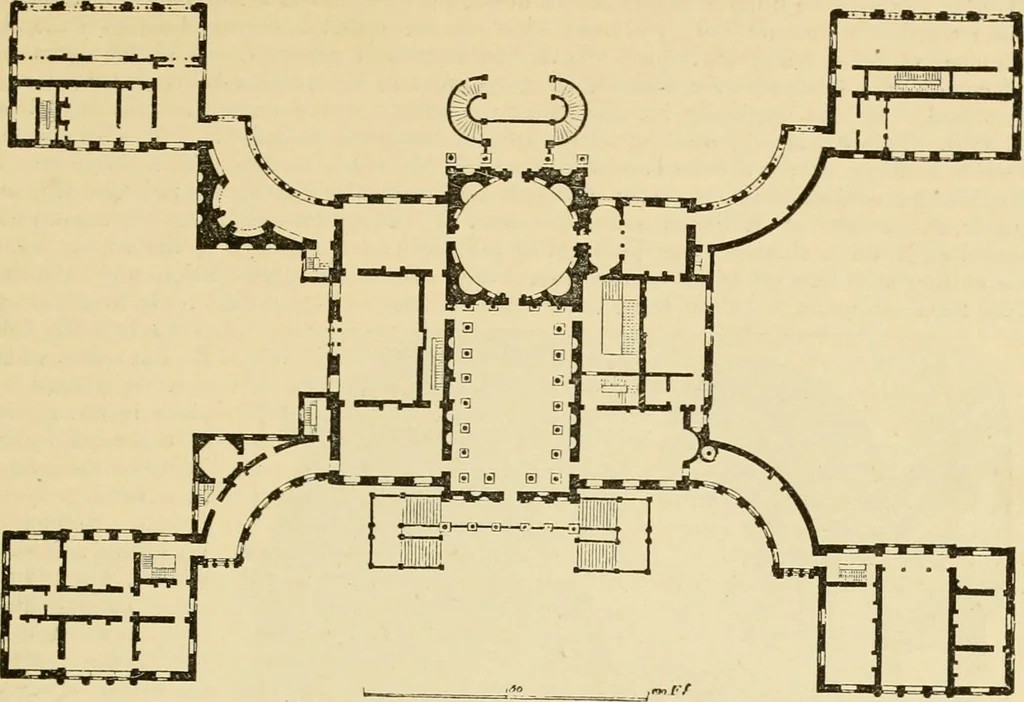 An illustration from An encyclopaedia of architecture, historical, theoretical, & practical. New ed., rev., portions rewritten, and with additions by Wyatt Papworth, 1888, leaf 248