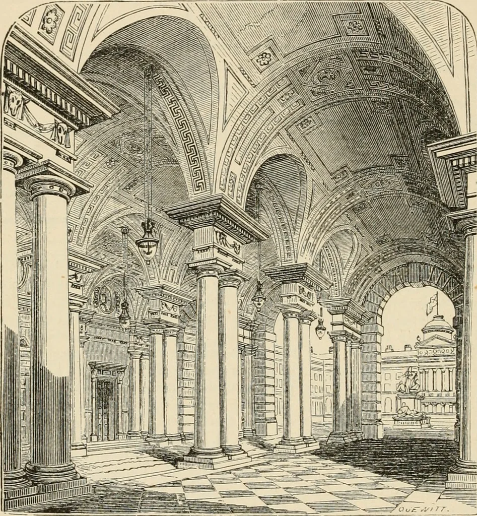 An illustration from An encyclopaedia of architecture, historical, theoretical, & practical. New ed., rev., portions rewritten, and with additions by Wyatt Papworth, 1888, leaf 249