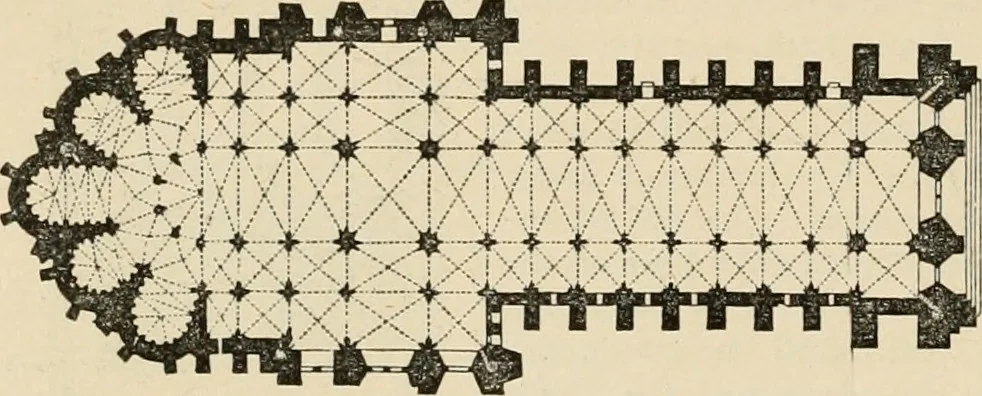 An illustration from An encyclopaedia of architecture, historical, theoretical, & practical. New ed., rev., portions rewritten, and with additions by Wyatt Papworth, 1888, leaf 257